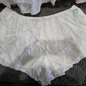 Anthropologie White Pajama Shorts Soft Cotton Blend